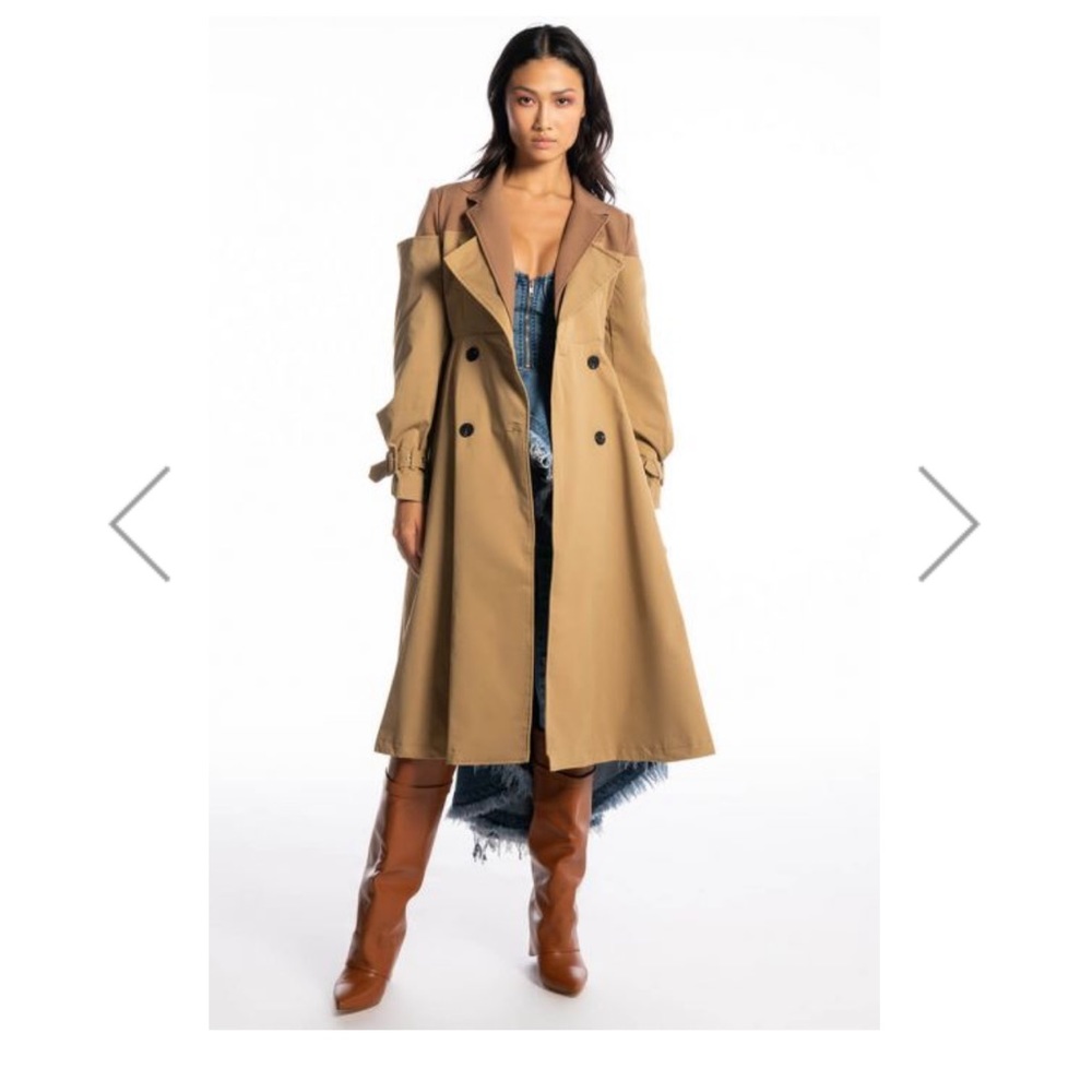 Tan trench coat
